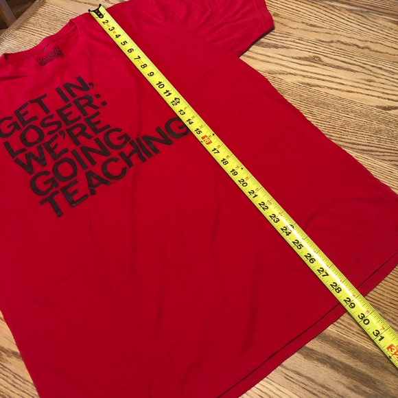NWOT Raygun “Get in Loser, We’re Going Teaching” T-Shirt, Red - Size XL - Picture 6 of 6
